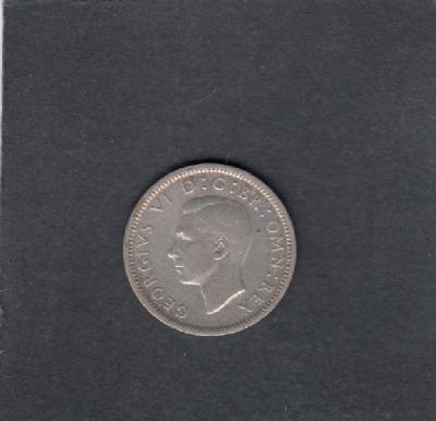 Beschrijving: 6 Pence GEORGIUS VI